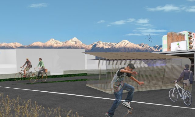 Ľubica chill zone - cinema and cycling meeting point
